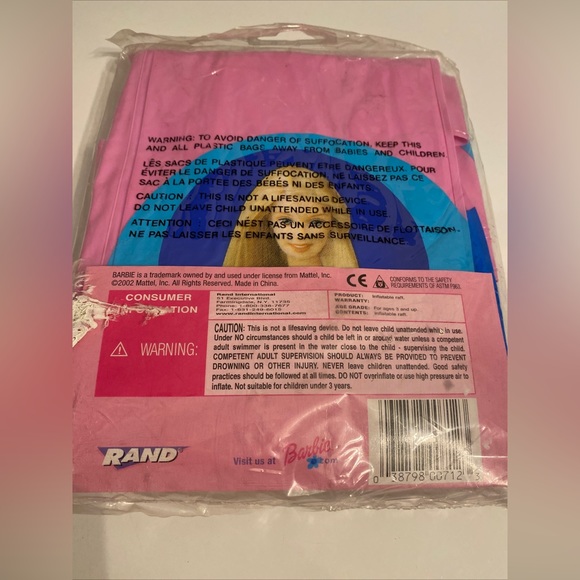 Barbie Pool Inflatable- Pool Float- Inflatable Raft-Swimming. See Through Window - Picture 5 of 6
